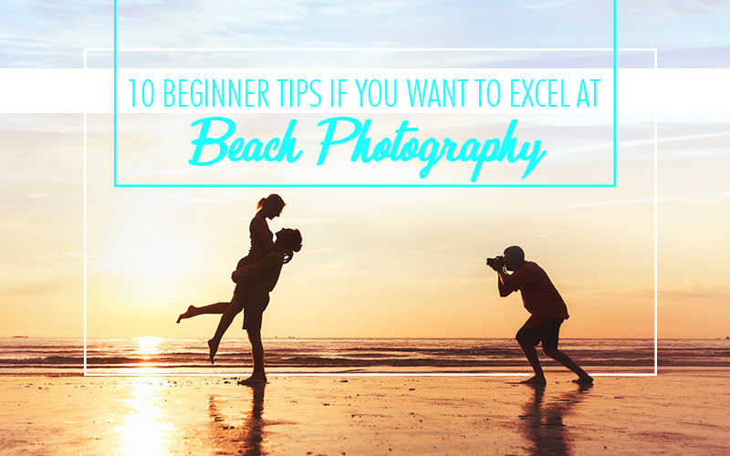 beginner photography taking beach photo of a couple