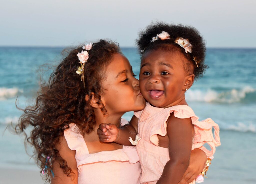 Beach kids and beach baby photo