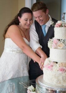 Our wedding photographer captured this cake picture