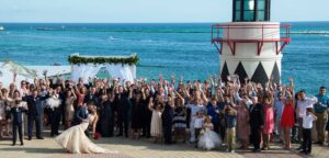 Large group shot at Destin wedding