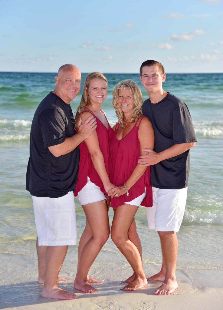 Family on the beach