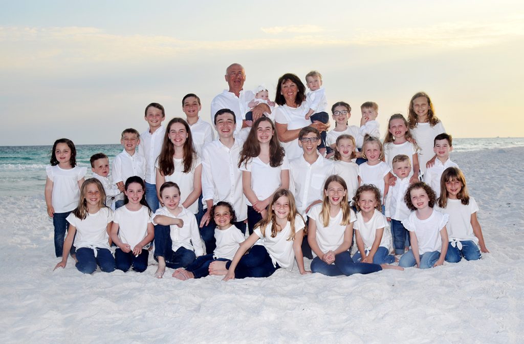 Destin photographers capture large group portraits at Henderson State Park.