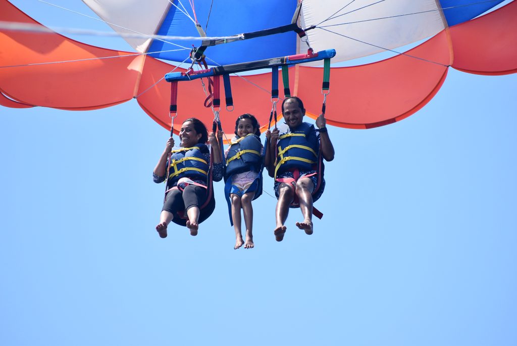 Destin Parasail with a family of three.