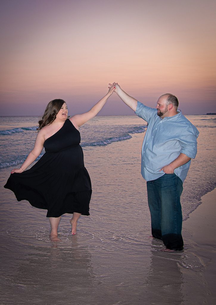 Dancing couple from a 30A photographer.
